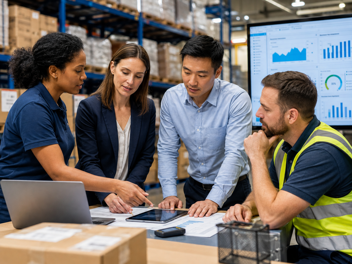 Technical operations and supply chain team collaborating